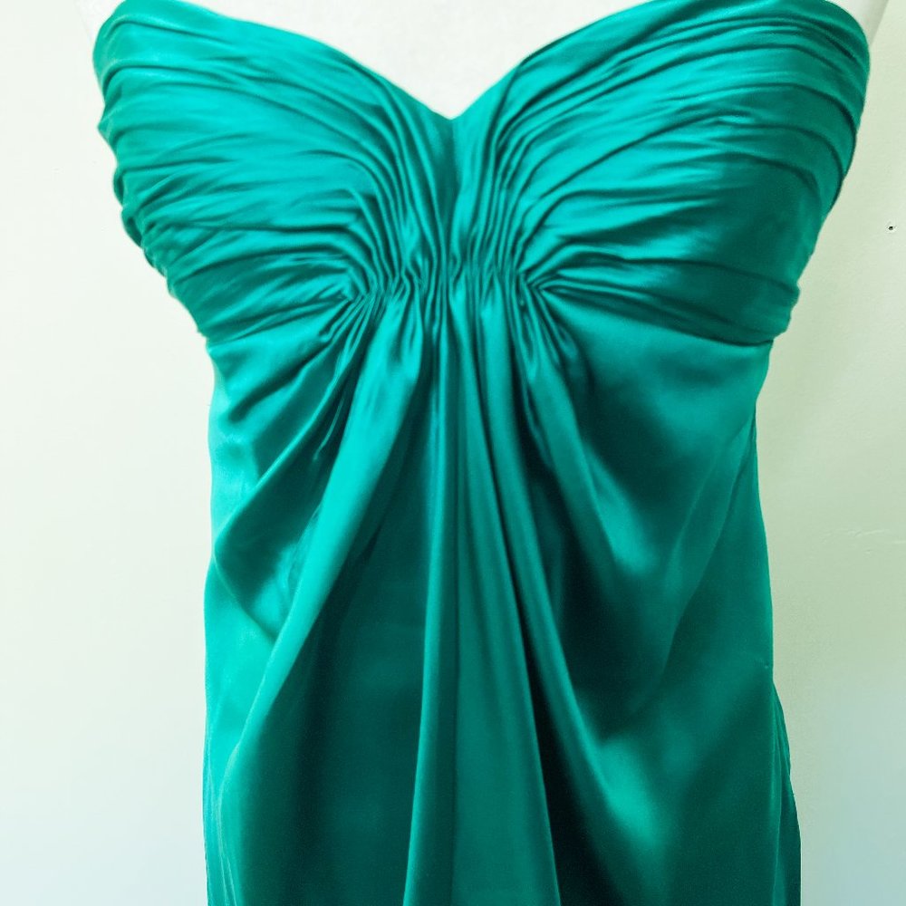 Laundry by Shelli Segal Silk Strapless Gown Sz 6